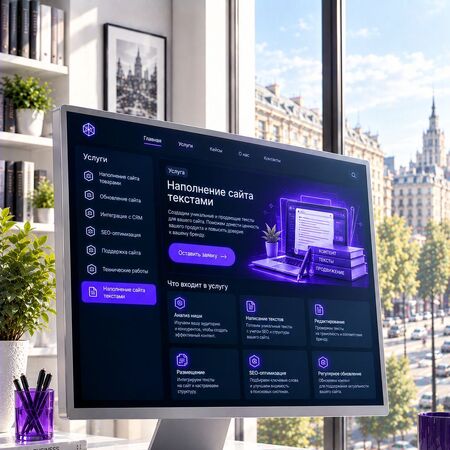 Наполнение сайта текстами - MiWix