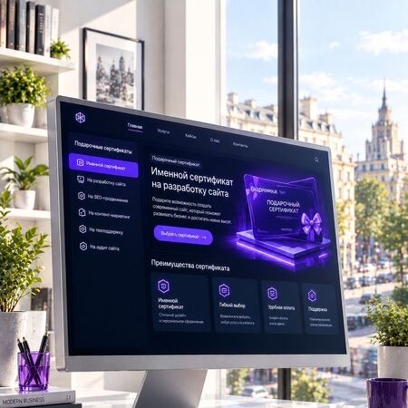 Именной сертификат на разработку сайта - MiWix