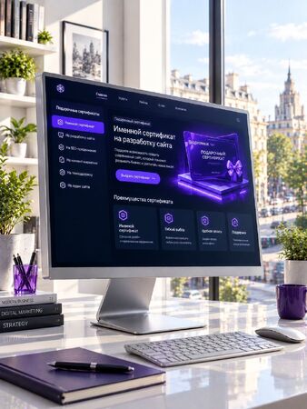 Именной сертификат на разработку сайта - MiWix